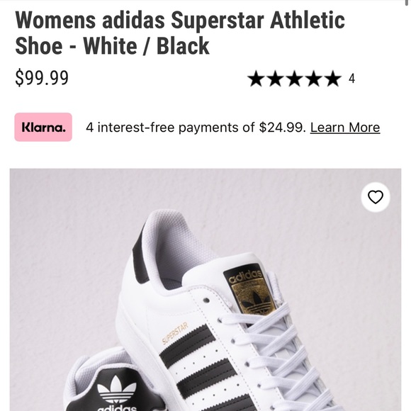 Womens adidas Superstar Athletic Shoe - White / Black - Picture 5 of 5